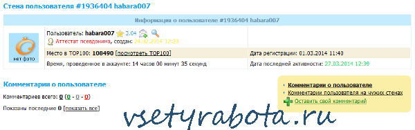 Заработок в интернете на vsetytabota.ru